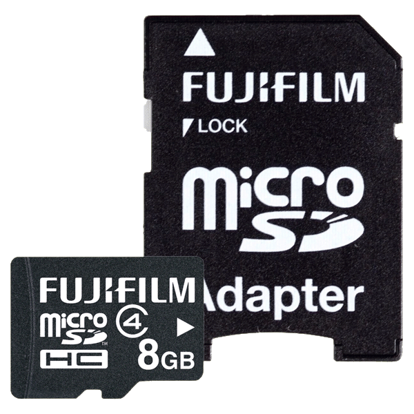 Fujifilm 8GB microSDHC-Speicherkarte High-Quality (Class 4), inklusive SD-Adapter kaufen bei top-foto.de