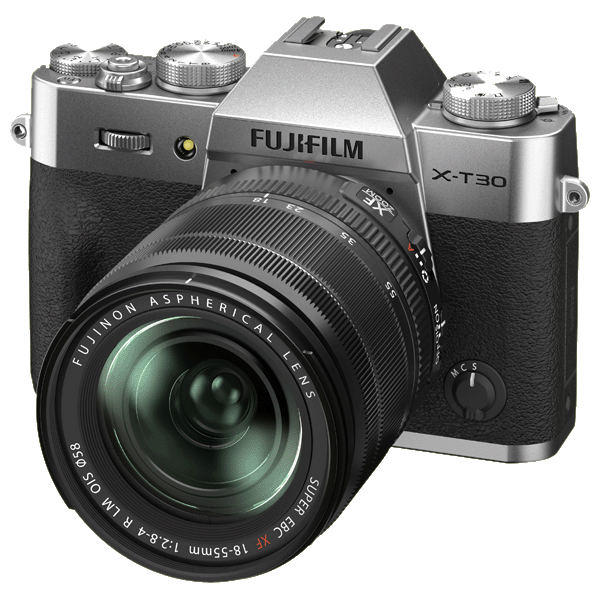 Fujifilm X-T30 II silber + Fujifilm 18-55/2,8-4 AF XF R LM OIS Fujinon für Fujifilm X-Mount kaufen bei top-foto.de