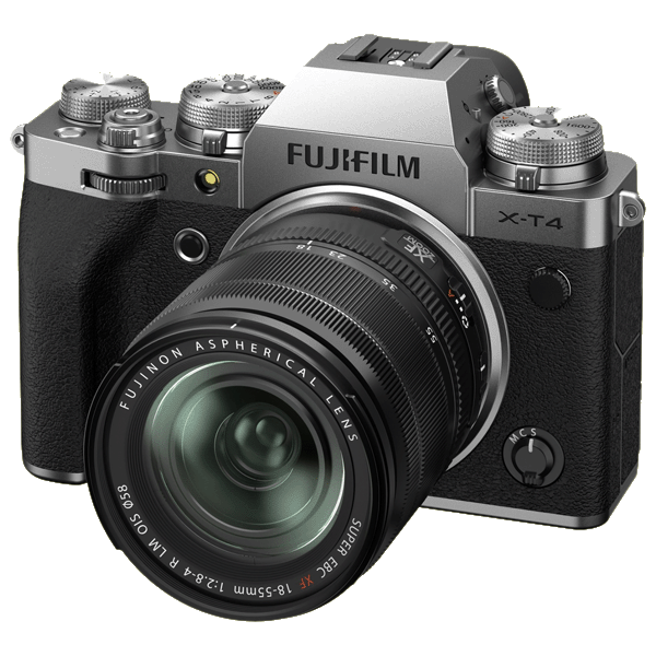 Fujifilm X-T4 silber + Fujifilm 18-55/2,8-4 AF XF R LM OIS Fujinon für Fujifilm X-Mount kaufen bei top-foto.de