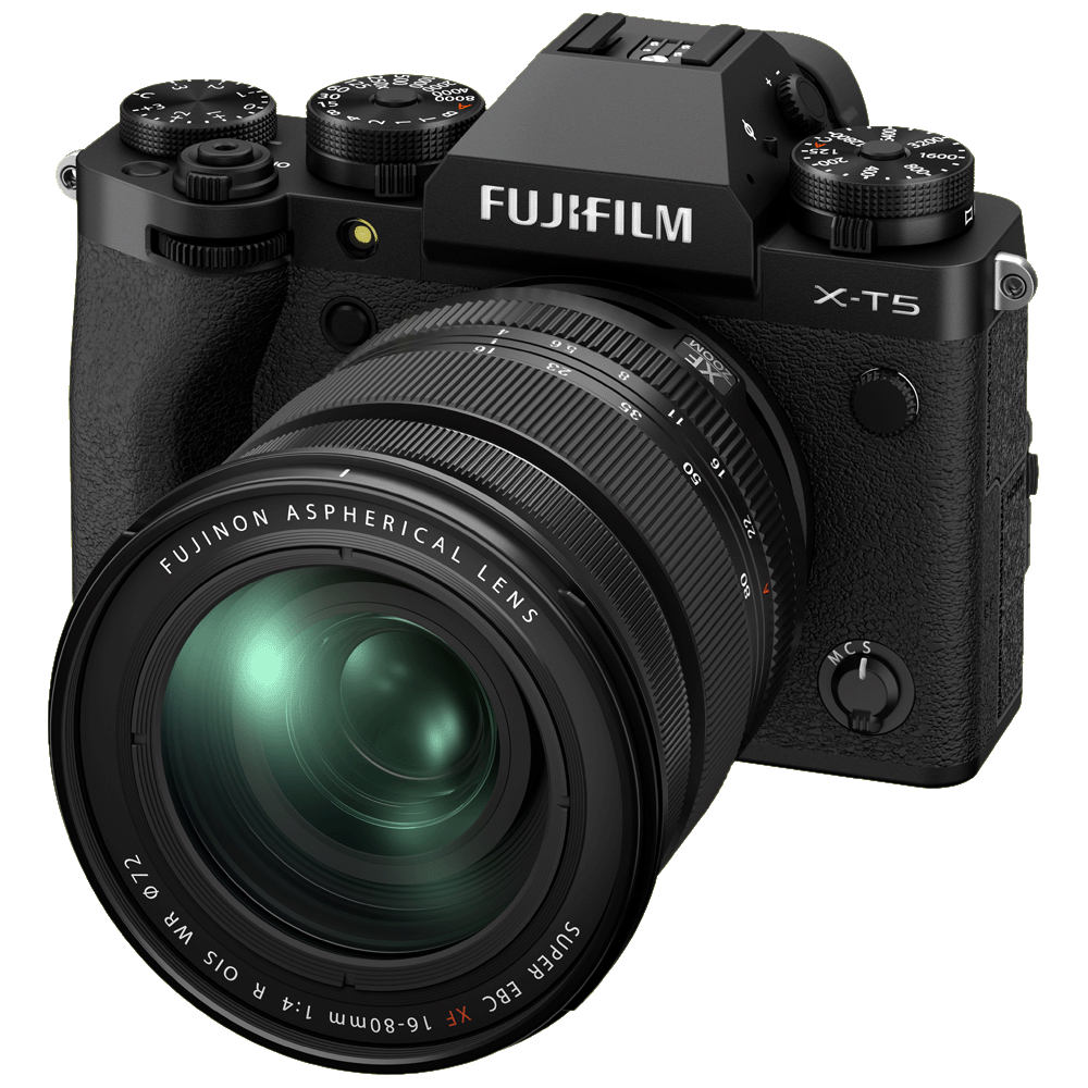 Fujifilm X-T5 schwarz + Fujifilm 16-80/4,0 AF XF R OIS WR Fujinon für Fujifilm X-Mount kaufen bei top-foto.de