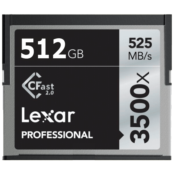 Lexar 512GB Professional CFast-Speicherkarte (CFast 2.0/ 3500x/ 525MB/s) kaufen bei top-foto.de