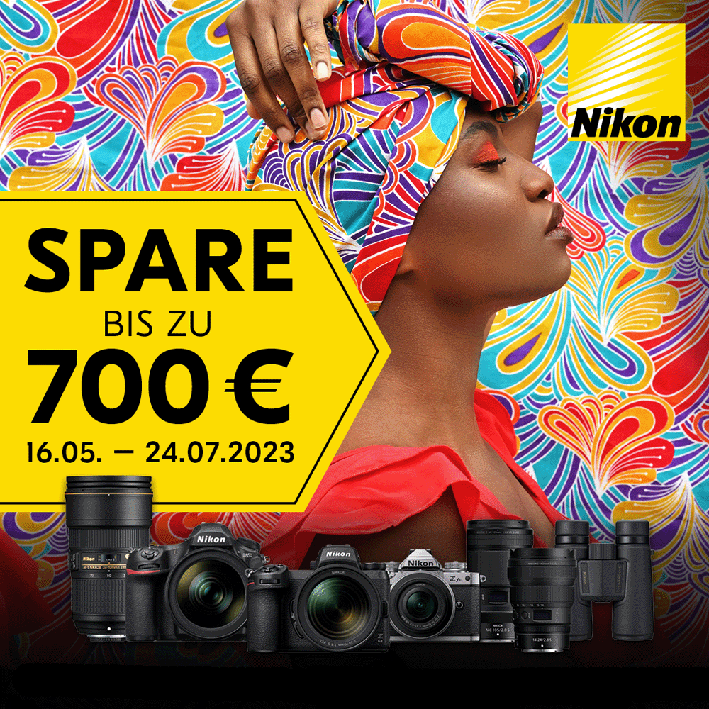 Jetzt Nikon Aktionsartikel kaufen und bis zu 700,00 €  Sofortrabatt sichern (16.05.2023 bis 24.07.2023)