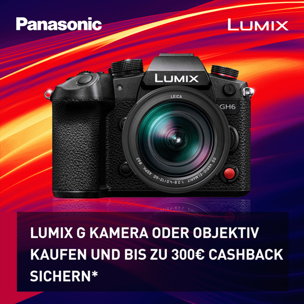 Jetzt Panasonic Kamera oder Objektiv kaufen und bis zu 300,00 EUR CashBack erhalten (11.10.2022 bis 31.01.2023)