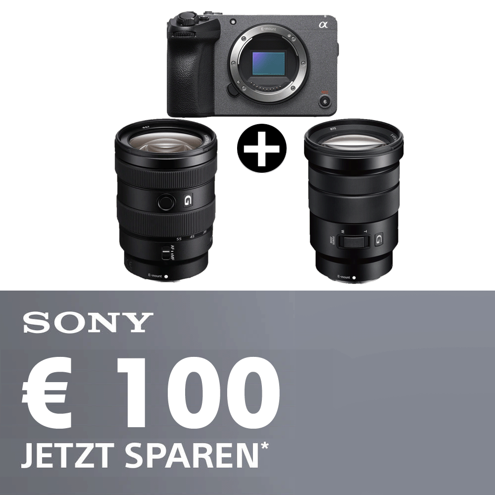 Jetzt Sony FX30 zusammen mit Aktionsobjektiv kaufen und 100,00  Sofortrabatt erhalten (01.11.2024 bis 28.02.2025)