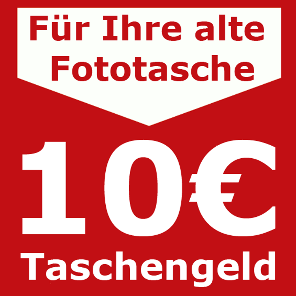 Jetzt ausgewählte Peter-Hadley Tasche kaufen, alte Fototasche zurückgeben und EUR 10,00 Rabatt erhalten (20.06.2022 bis 15.08.2022)