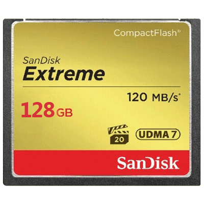 SanDisk 128GB Extreme 120MB/s CompactFlash-Speicherkarte (UDMA7/ 800x/ 120MB/s) kaufen bei top-foto.de