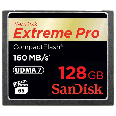 SanDisk 128GB Extreme Pro 160MB/s VPG65 CompactFlash-Speicherkarte (UDMA7/ 1066x/ 160MB/s) kaufen bei top-foto.de