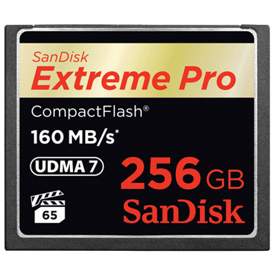 SanDisk 256GB Extreme Pro 160MB/s VPG65 CompactFlash-Speicherkarte (UDMA7/ 1066x/ 160MB/s) kaufen bei top-foto.de