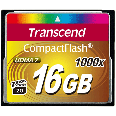 Transcend 16GB CompactFlash-Speicherkarte (UDMA7/ 1000x/ 150MB/s) kaufen bei top-foto.de