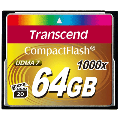 Transcend 64GB CompactFlash-Speicherkarte (UDMA7/ 1000x/ 150MB/s) kaufen bei top-foto.de